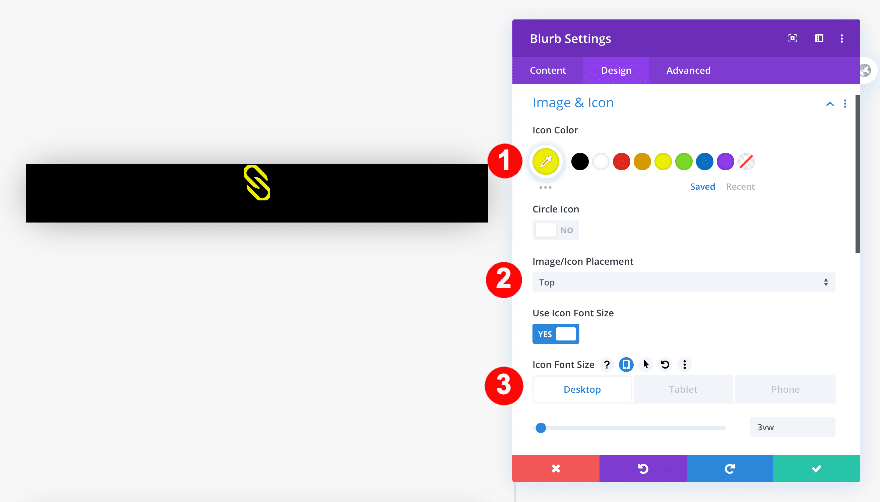 icon color settings