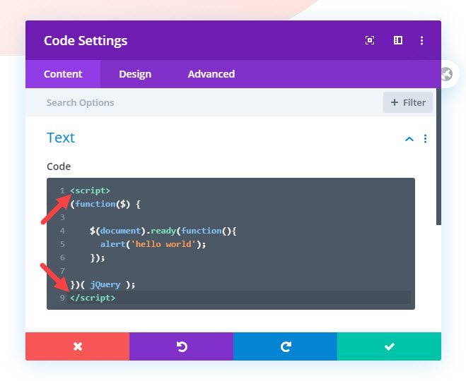 divi javascript snippets