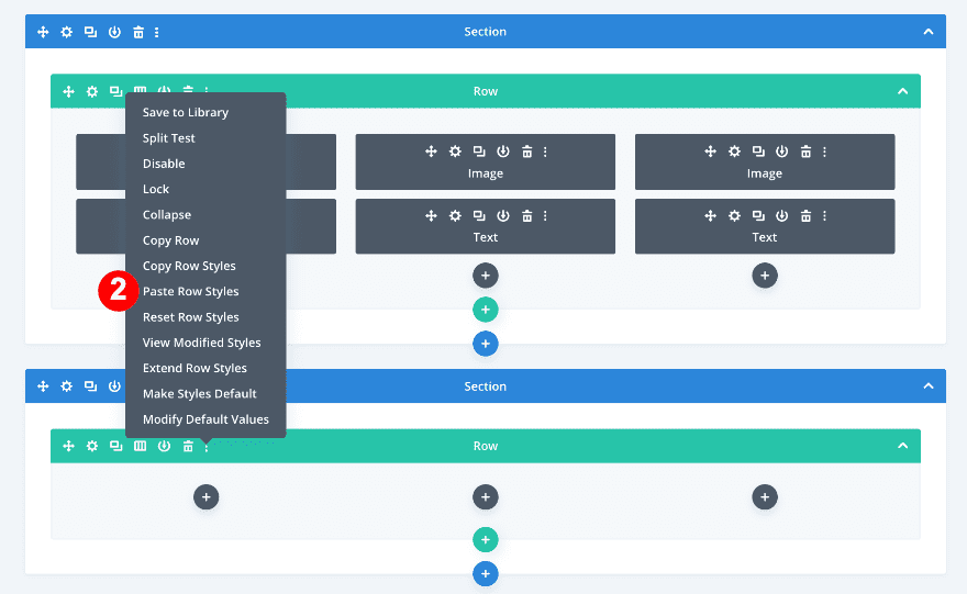 paste row styles