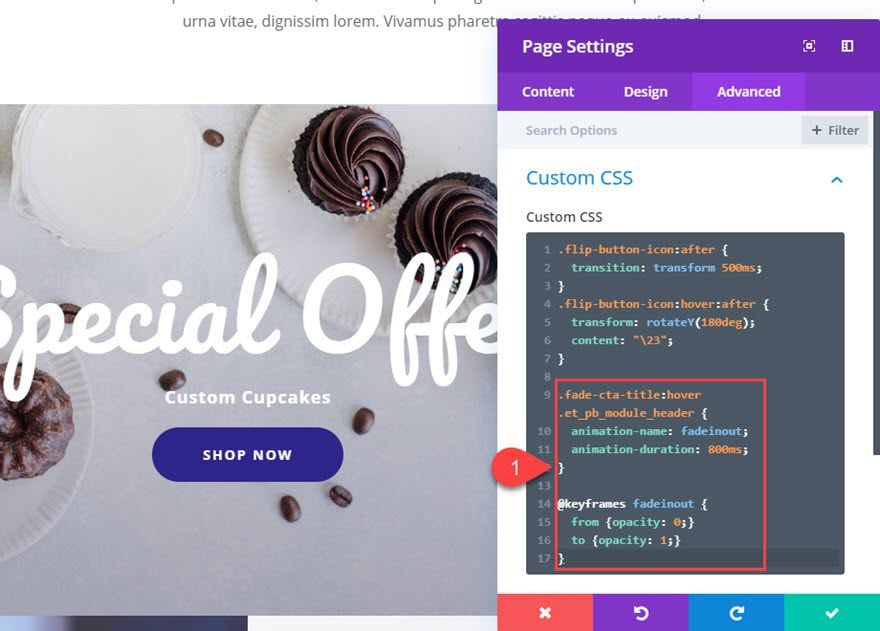 divi change content on hover