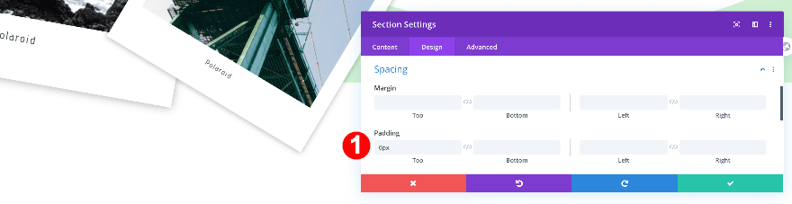 section padding 0px