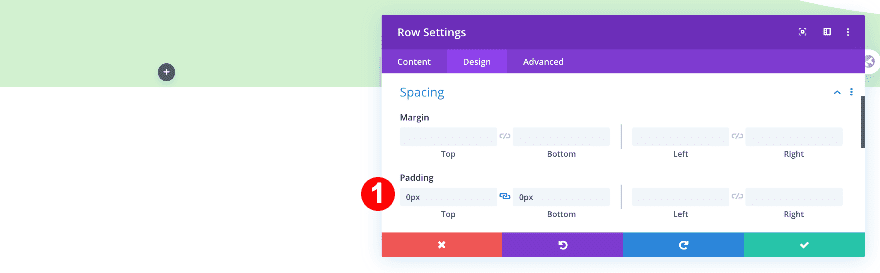 top and bottom padding for the section