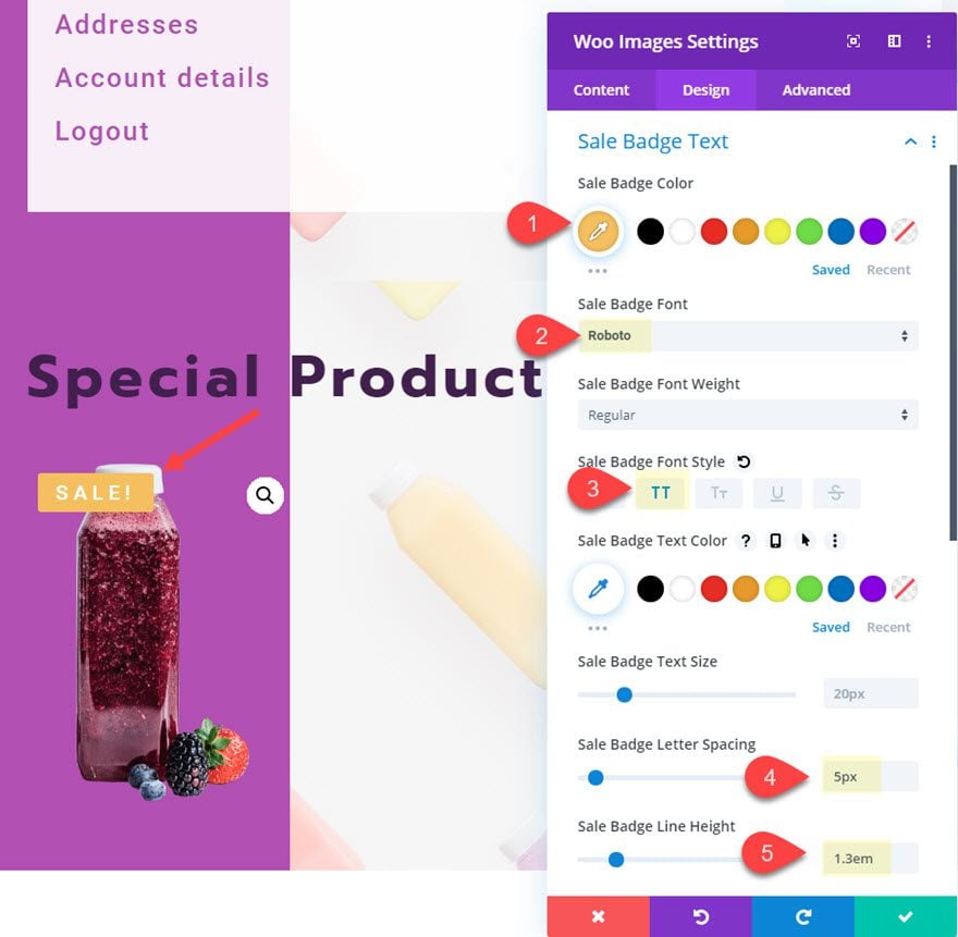 divi featured product section