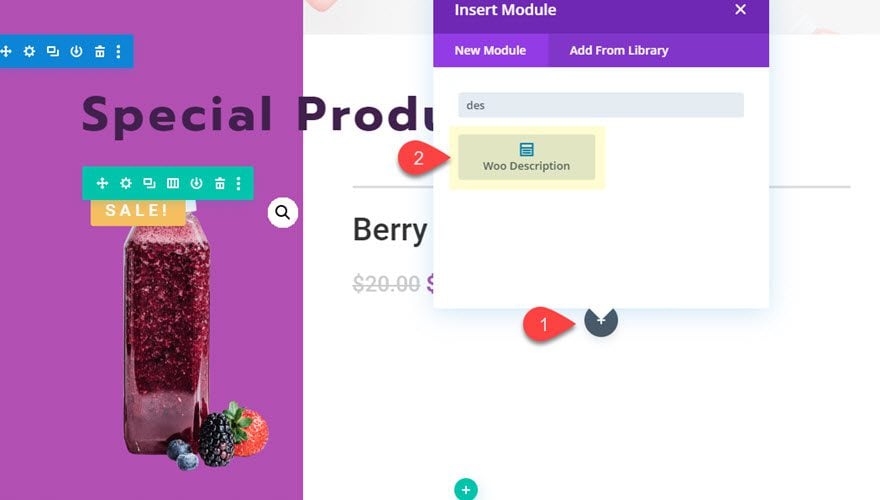 divi featured product section