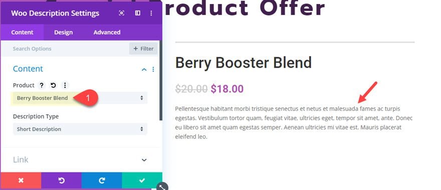 divi featured product section