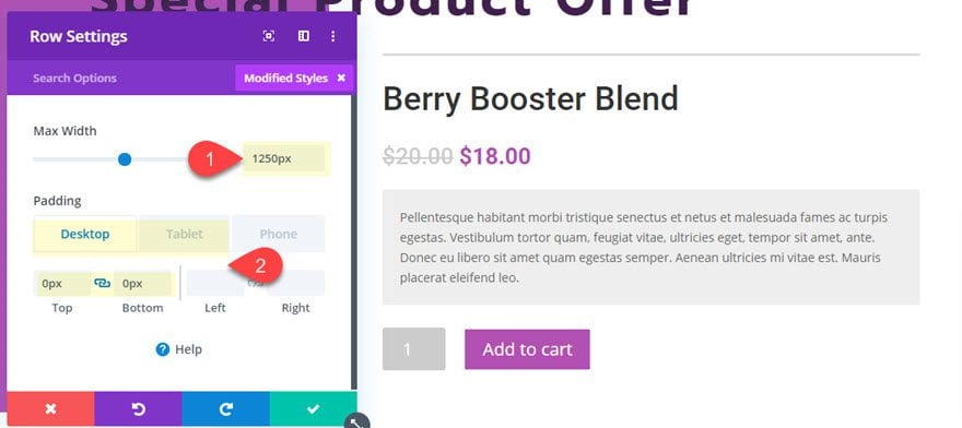 divi featured product section