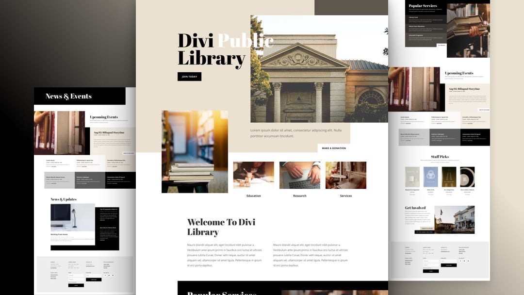 Get a FREE Library Layout Pack for Divi