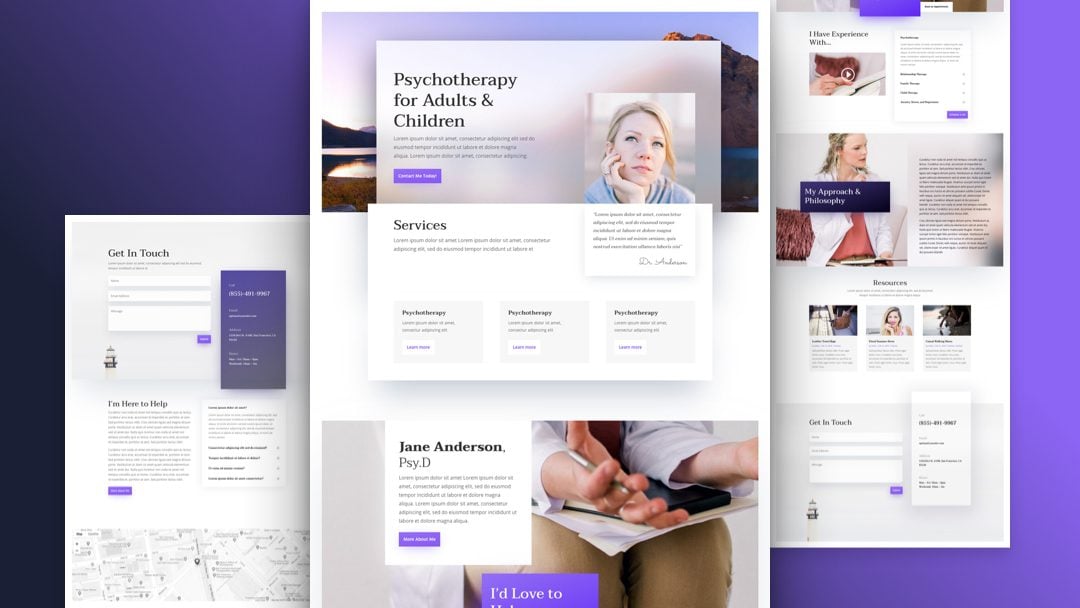 Get a FREE Psychologist Layout Pack for Divi