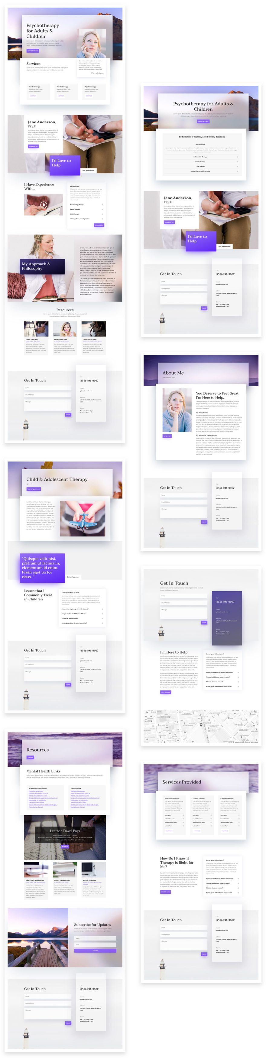 divi psychologist layout pack