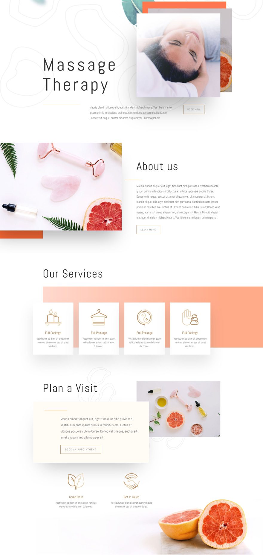 divi massage therapy layout pack