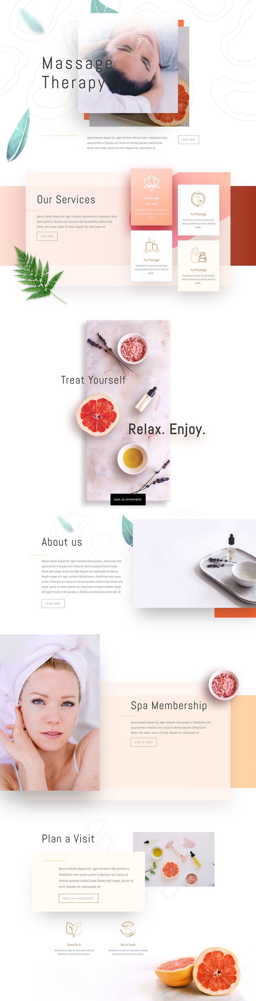 divi massage therapy layout pack