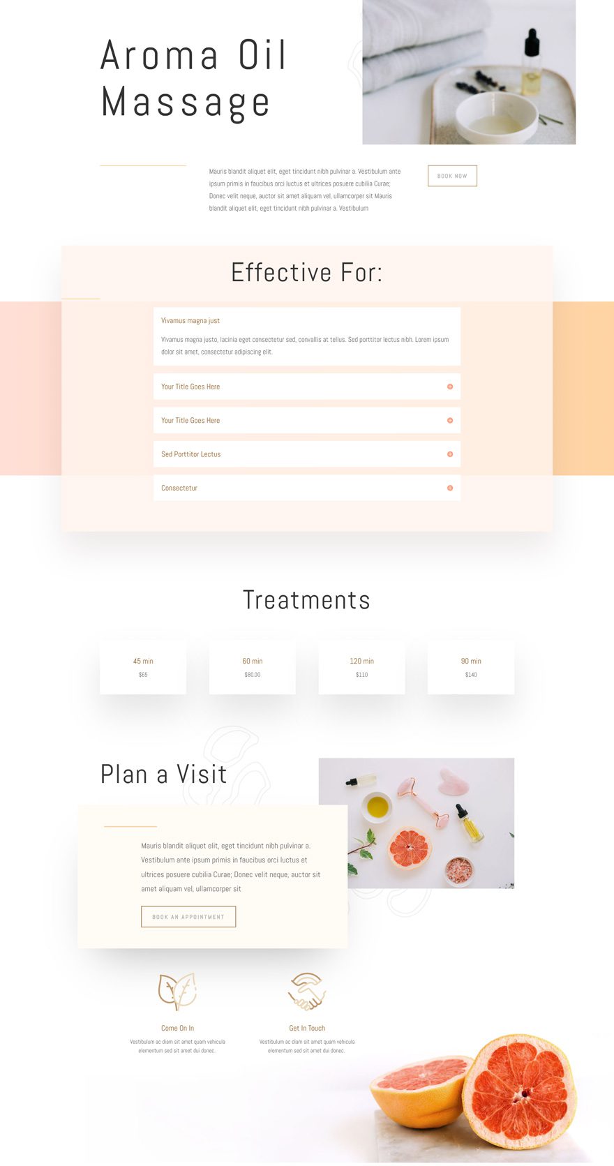 divi massage therapy layout pack