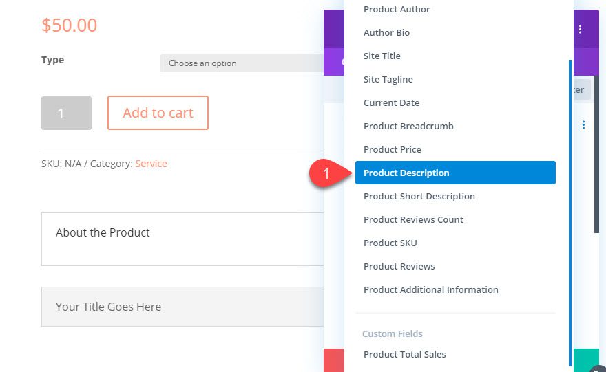 divi product info accordion