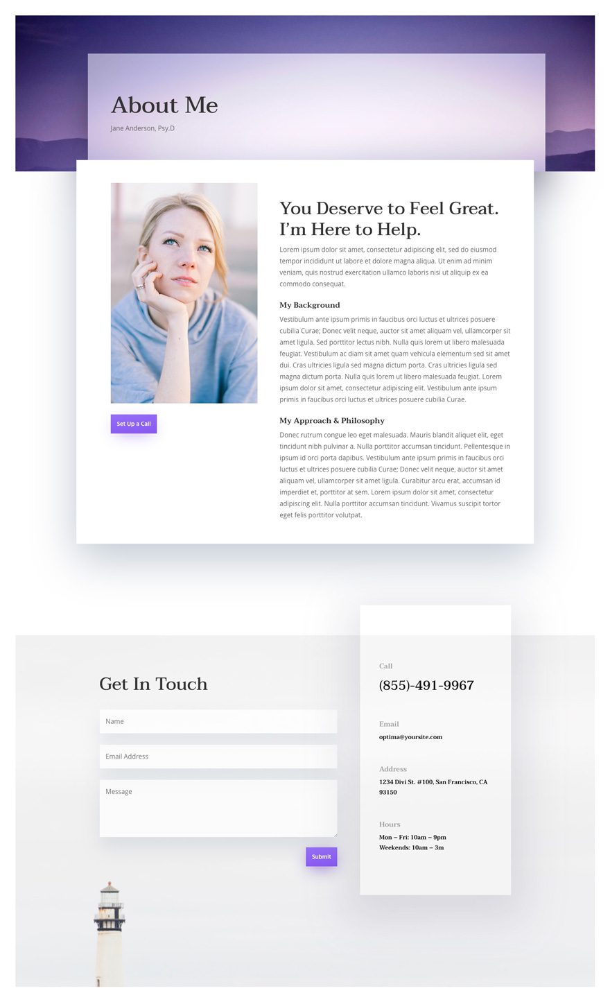 divi psychologist layout pack