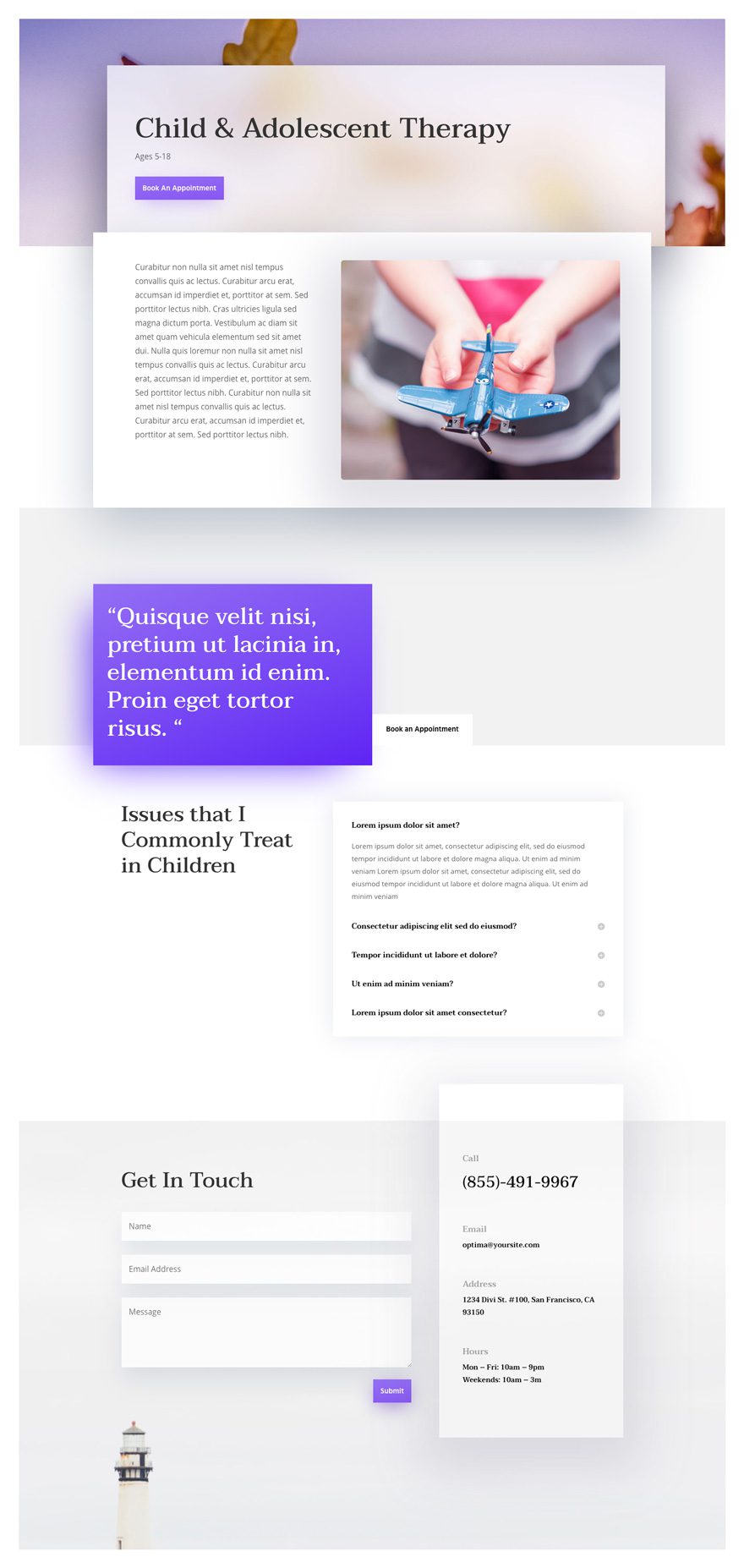 divi psychologist layout pack