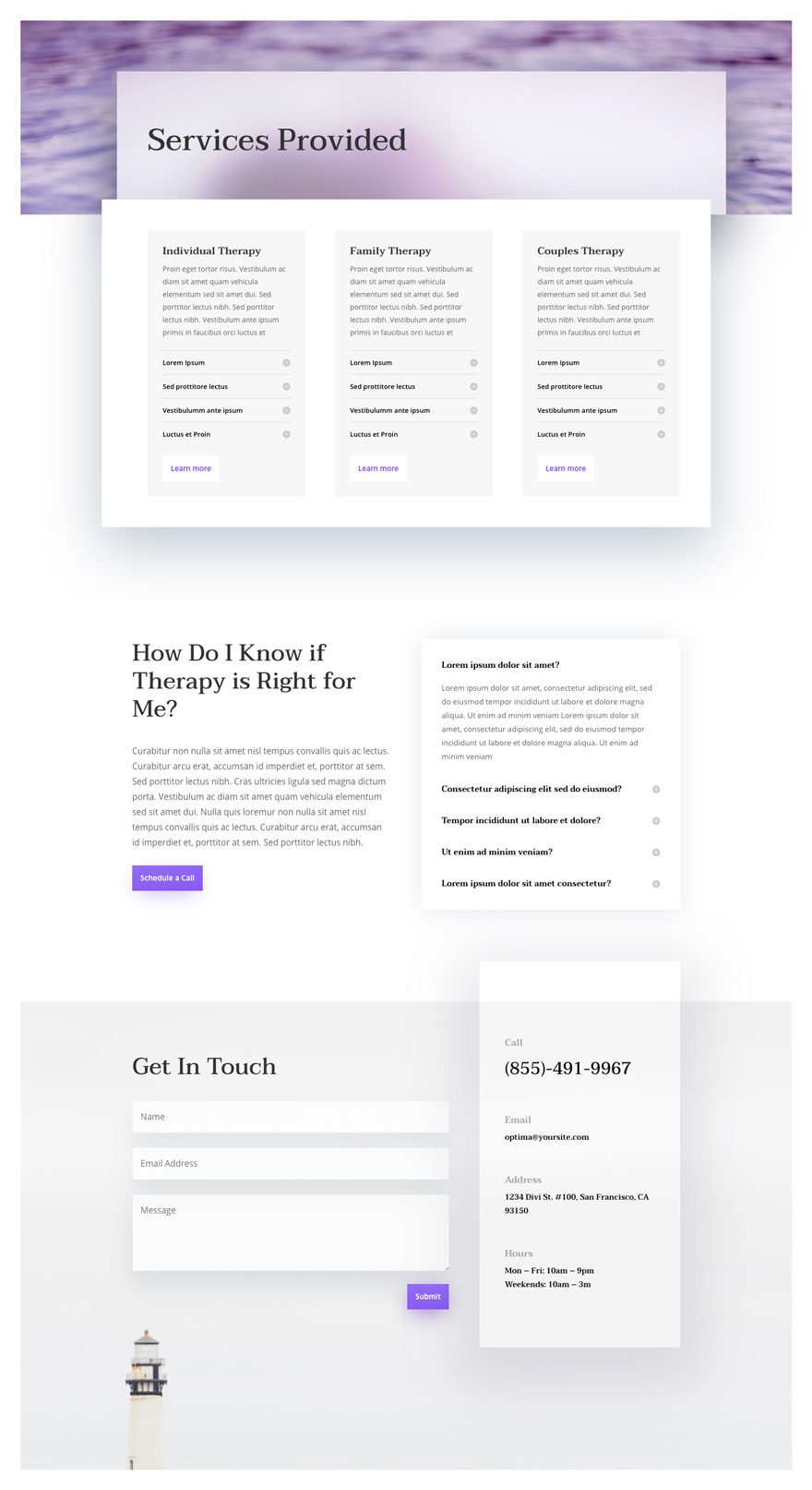 divi psychologist layout pack