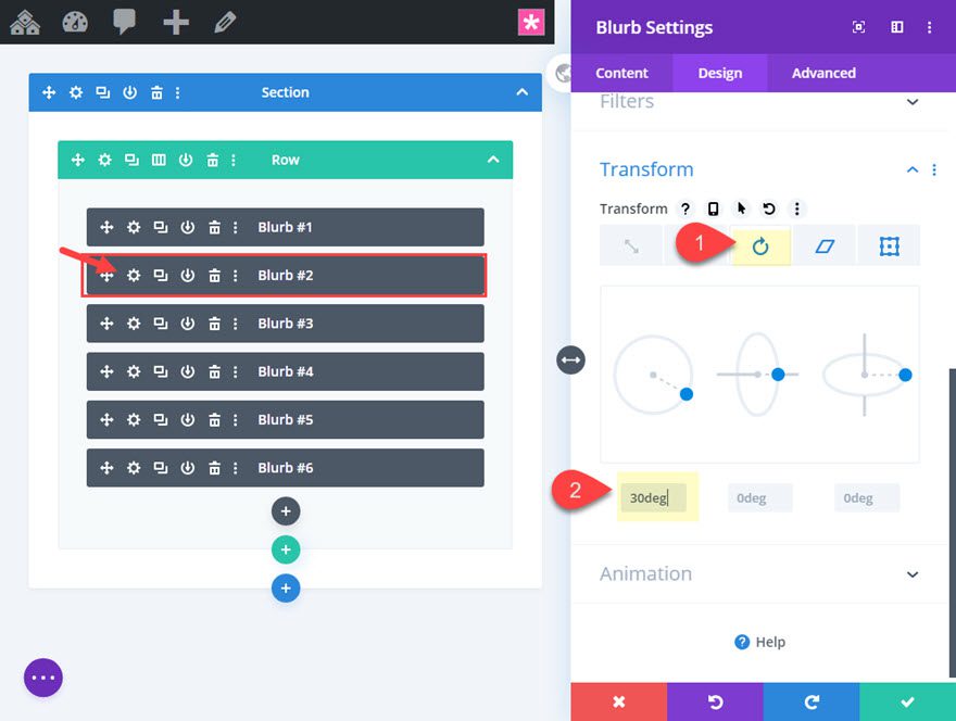 divi segmented circular menu