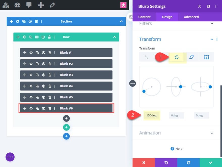 divi segmented circular menu