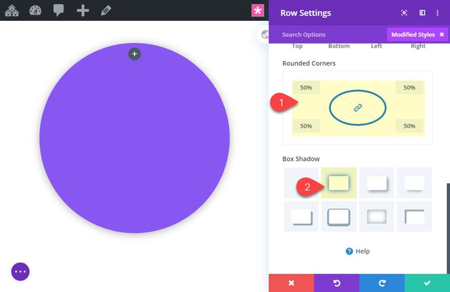 divi segmented circular menu