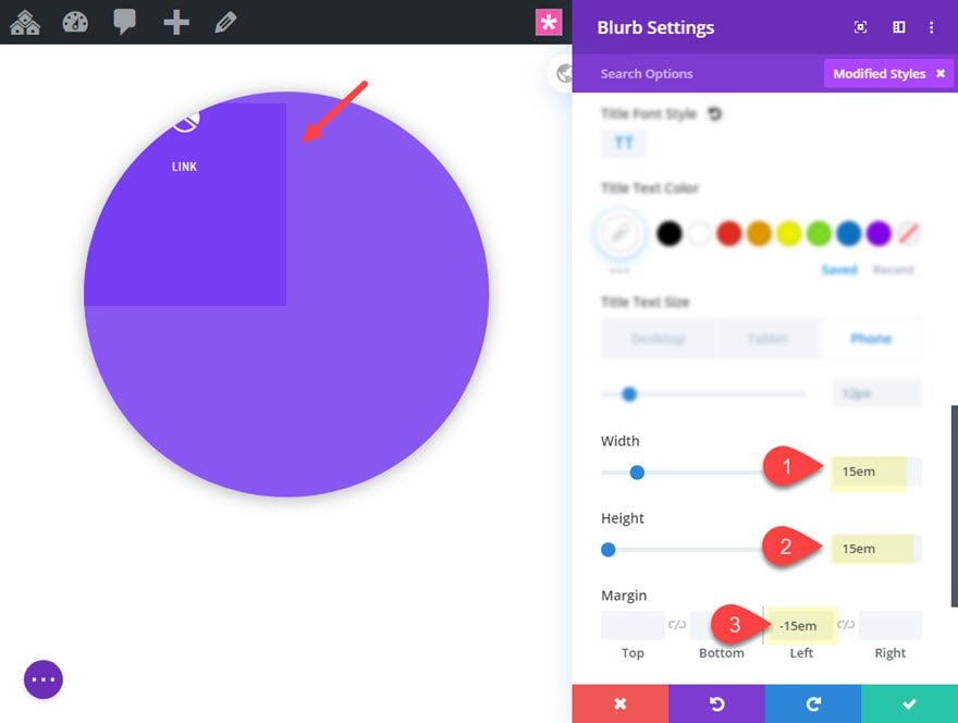 divi segmented circular menu