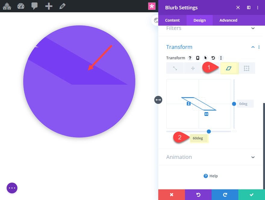 divi segmented circular menu