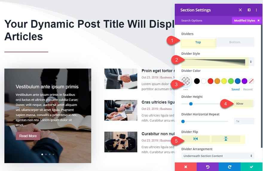 divi category page template