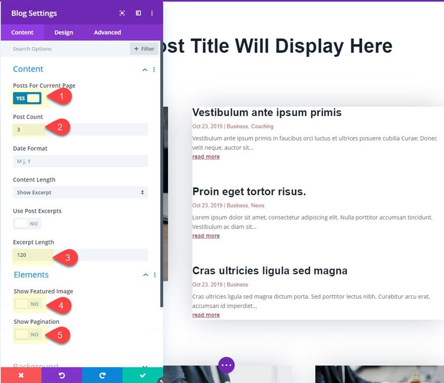 divi category page template