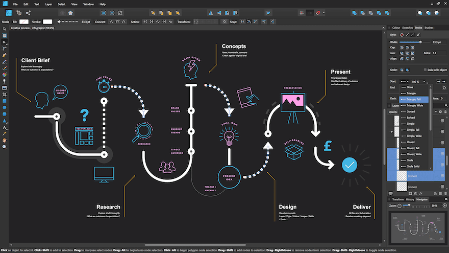 affinity designer grid