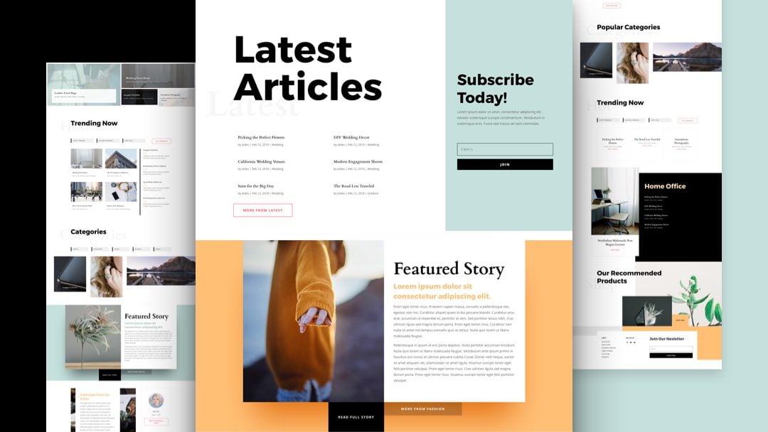 Get a FREE Magazine Layout Pack for Divi