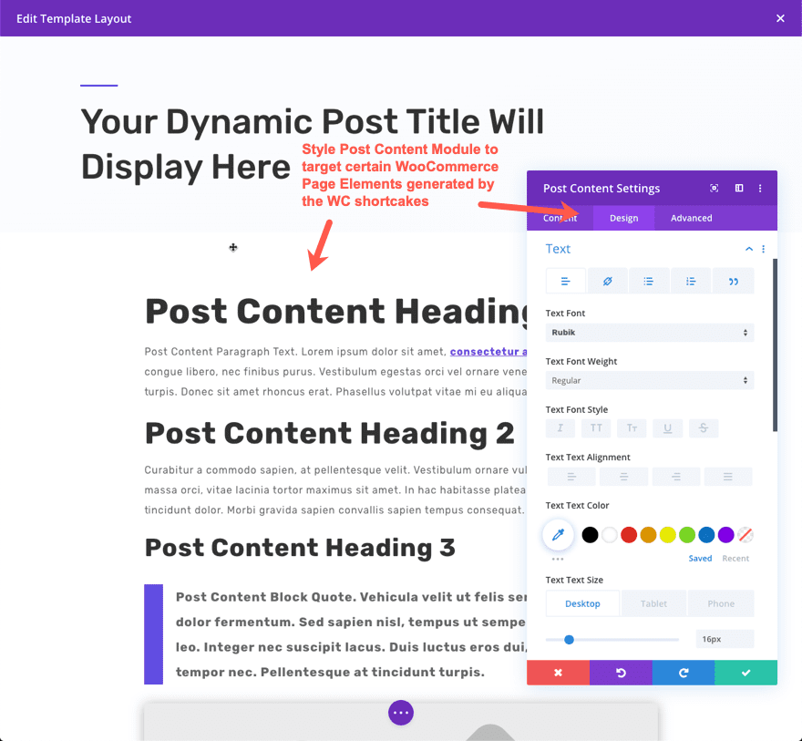 Divi Post Content Module