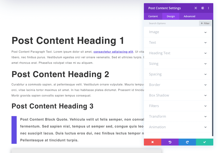 Divi Post Content Module