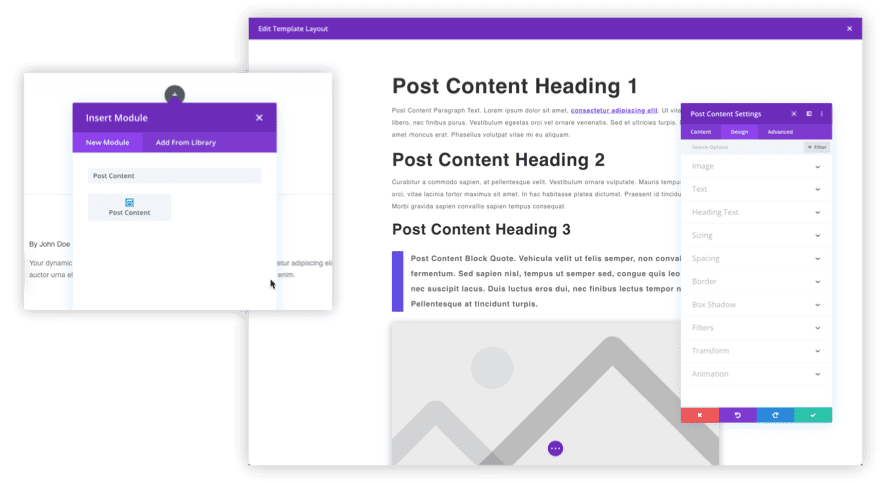 Divi Post Content Module