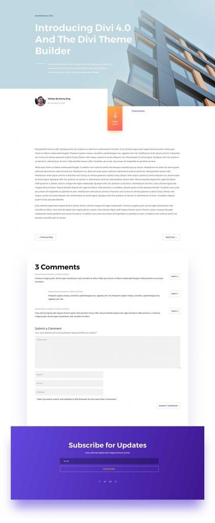 Download The First FREE Theme Builder Pack For Divi