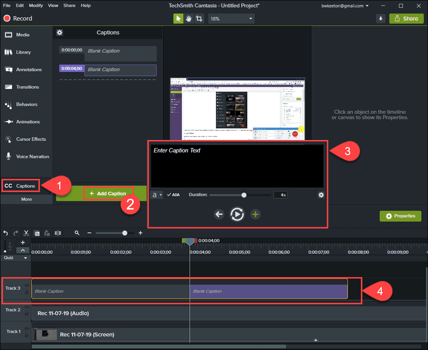 Mover vários clipes de uma só vez, Camtasia