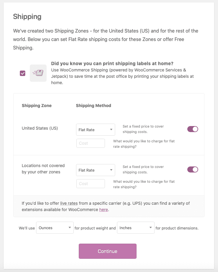 WooCommerce Shipping