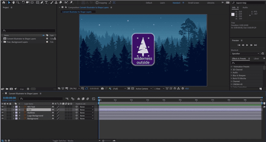 animate an adobe illustrator with after effects