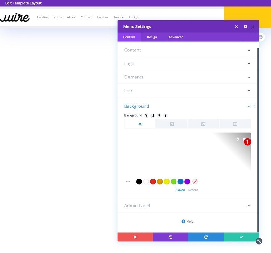 animated global header