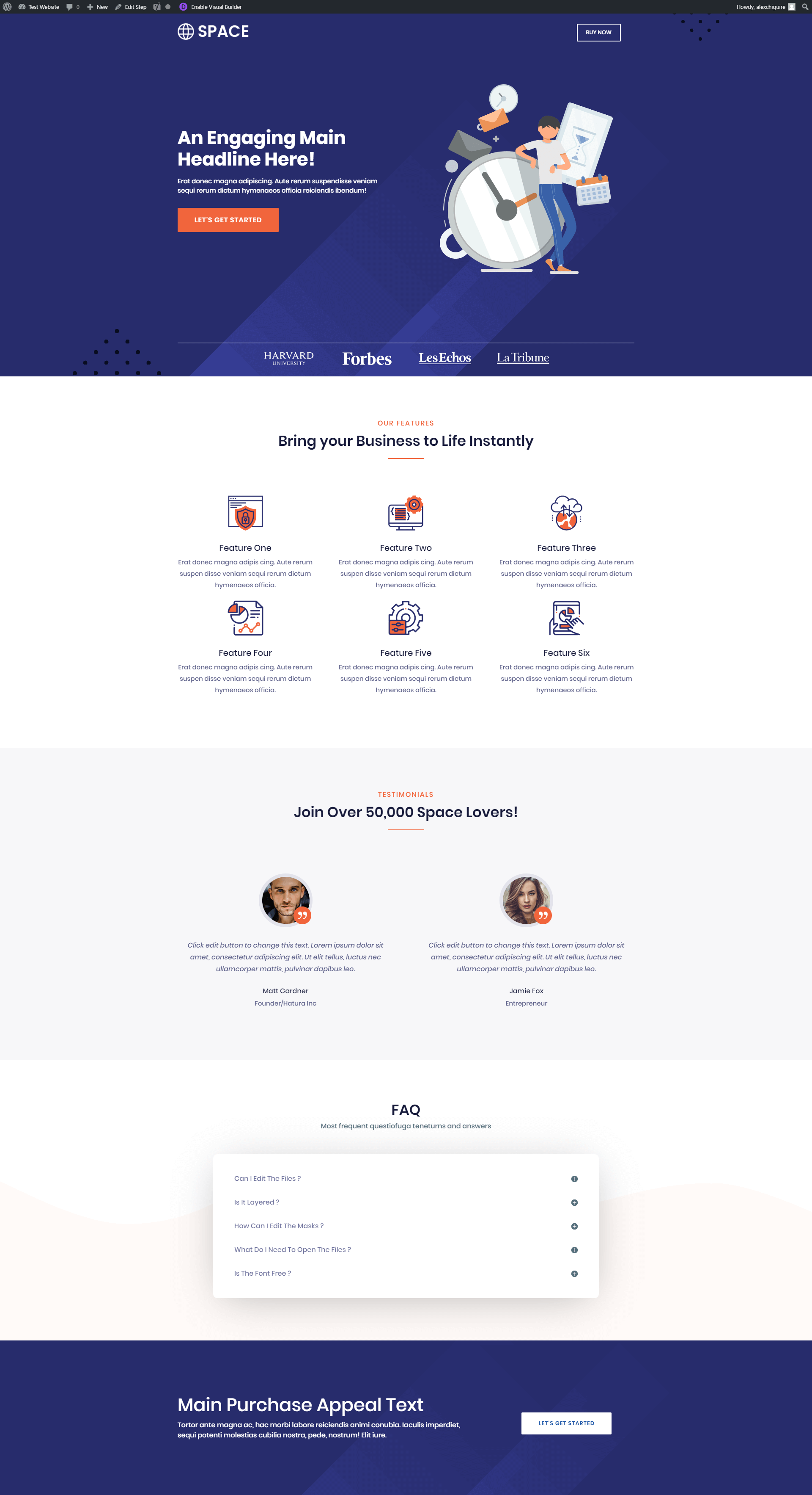 A landing page template from CartFlows.