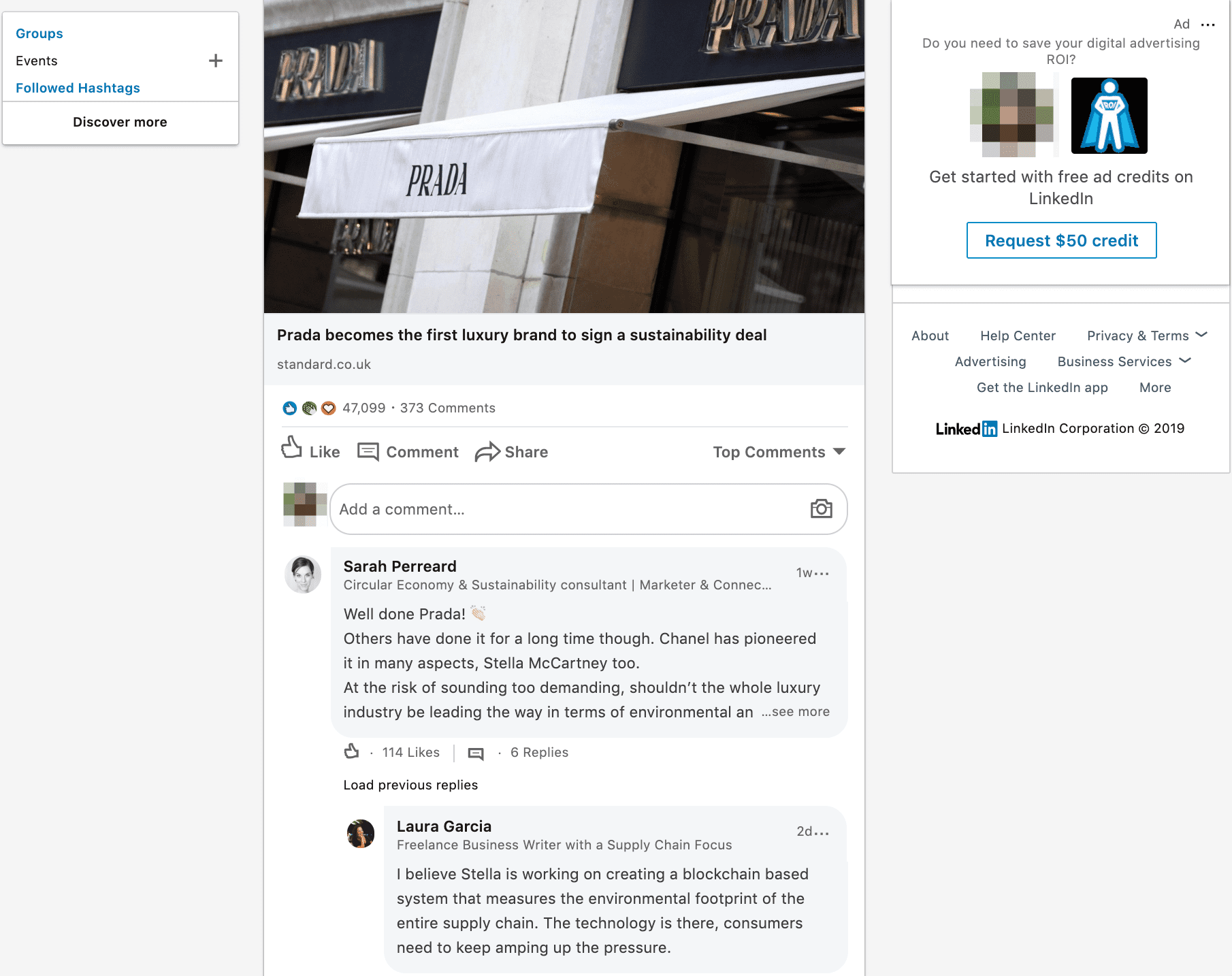 Valuable comments on a LinkedIn article.