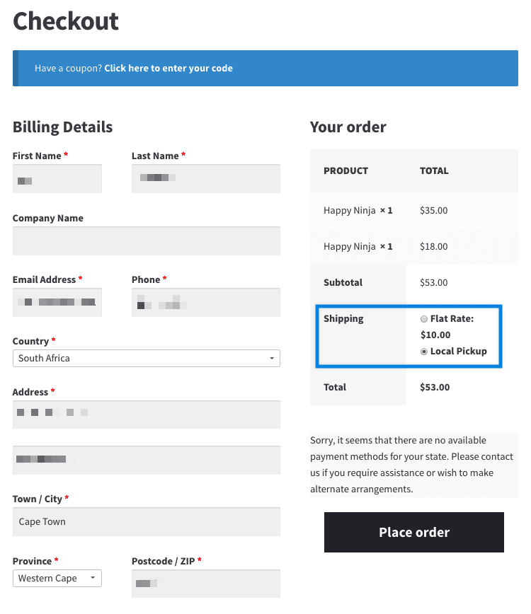 WooCommerce Shipping