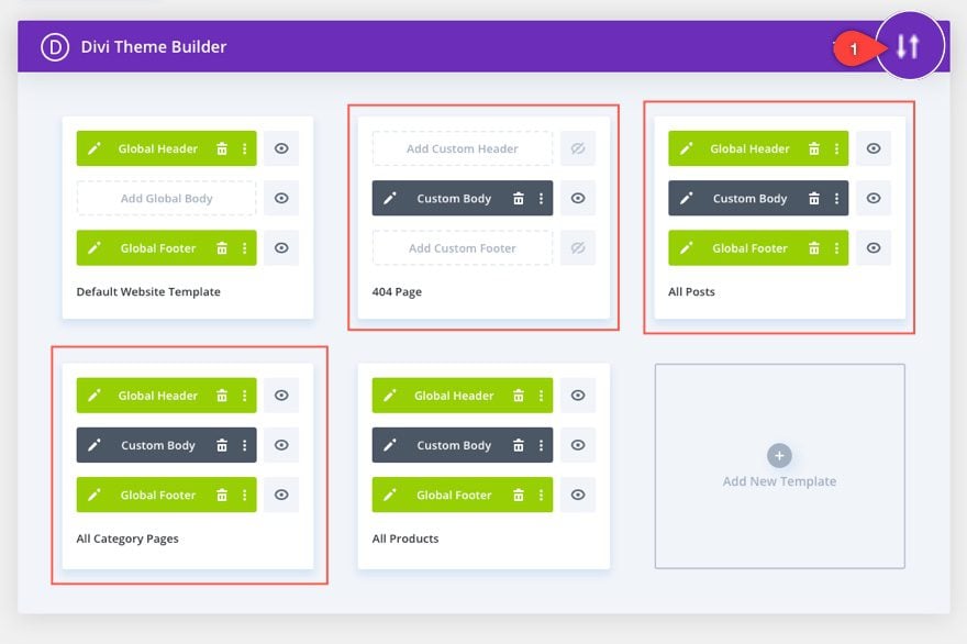 Divi theme builder portability options