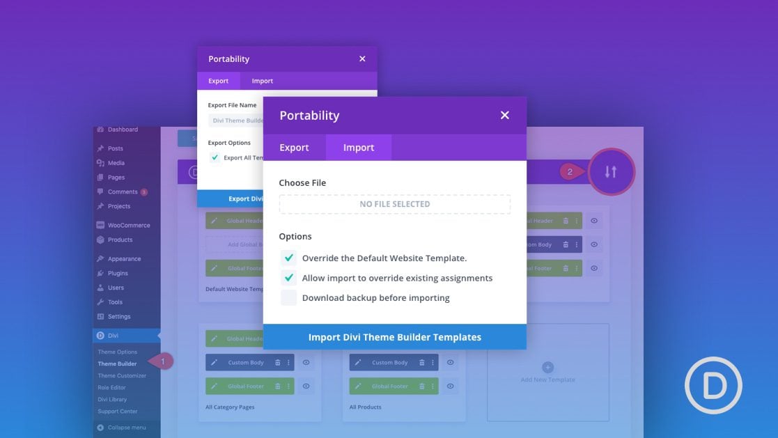 How to Use Divi’s Theme Builder Portability (Import & Export) Features