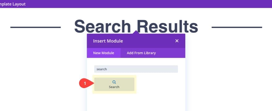 Divi Search Results Page Template