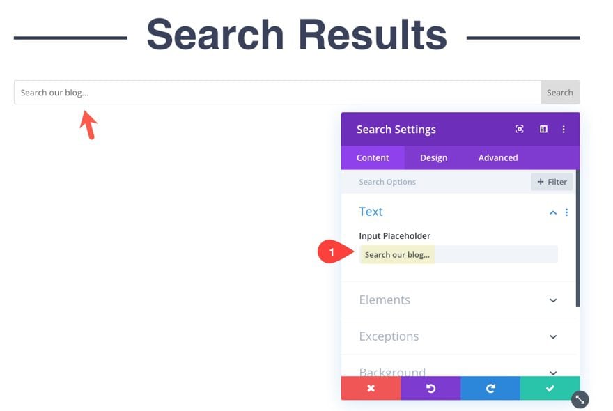 Divi Search Results Page Template