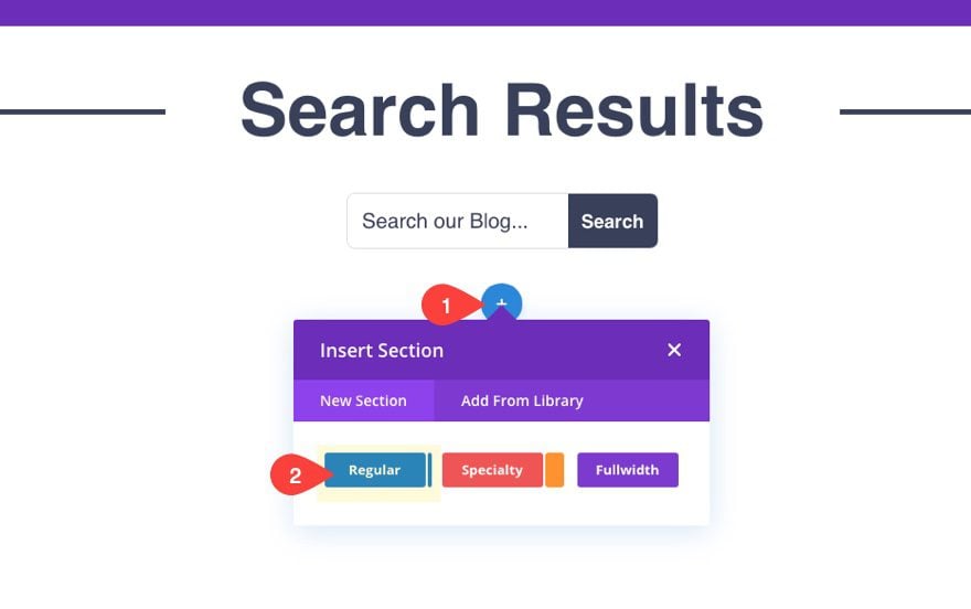 Divi Search Results Page Template