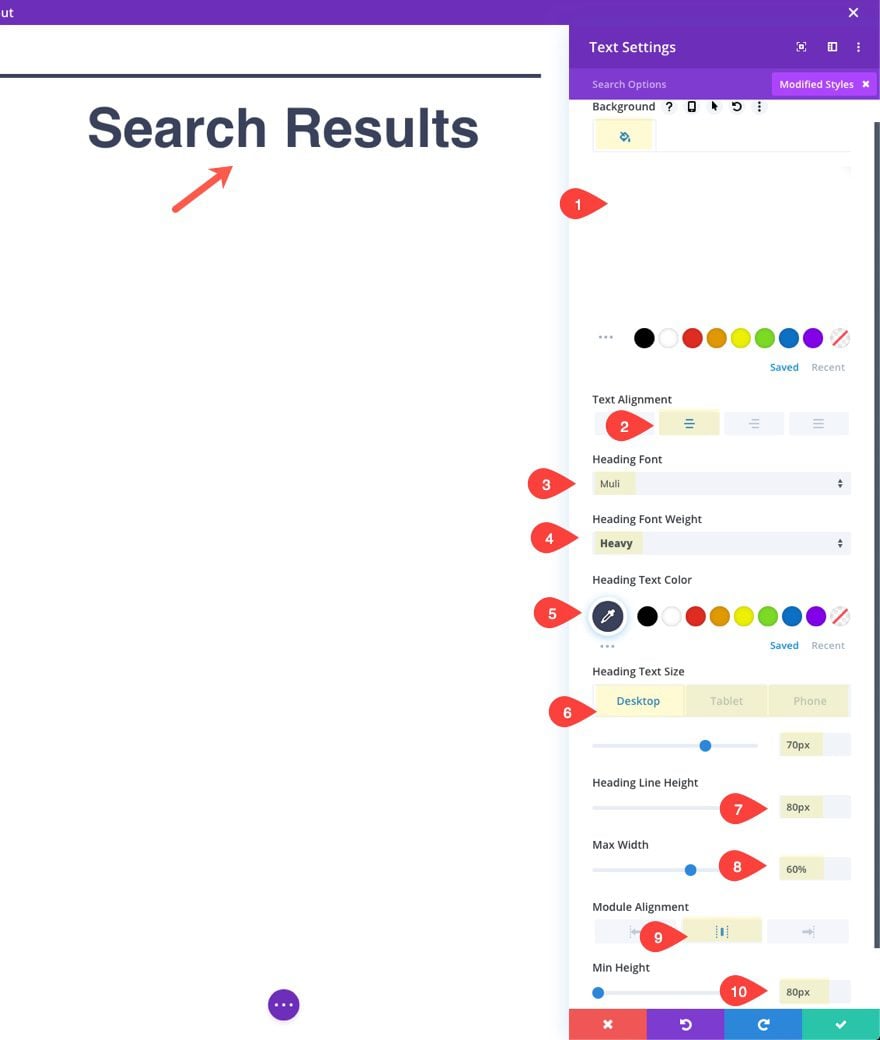 Divi Search Results Page Template