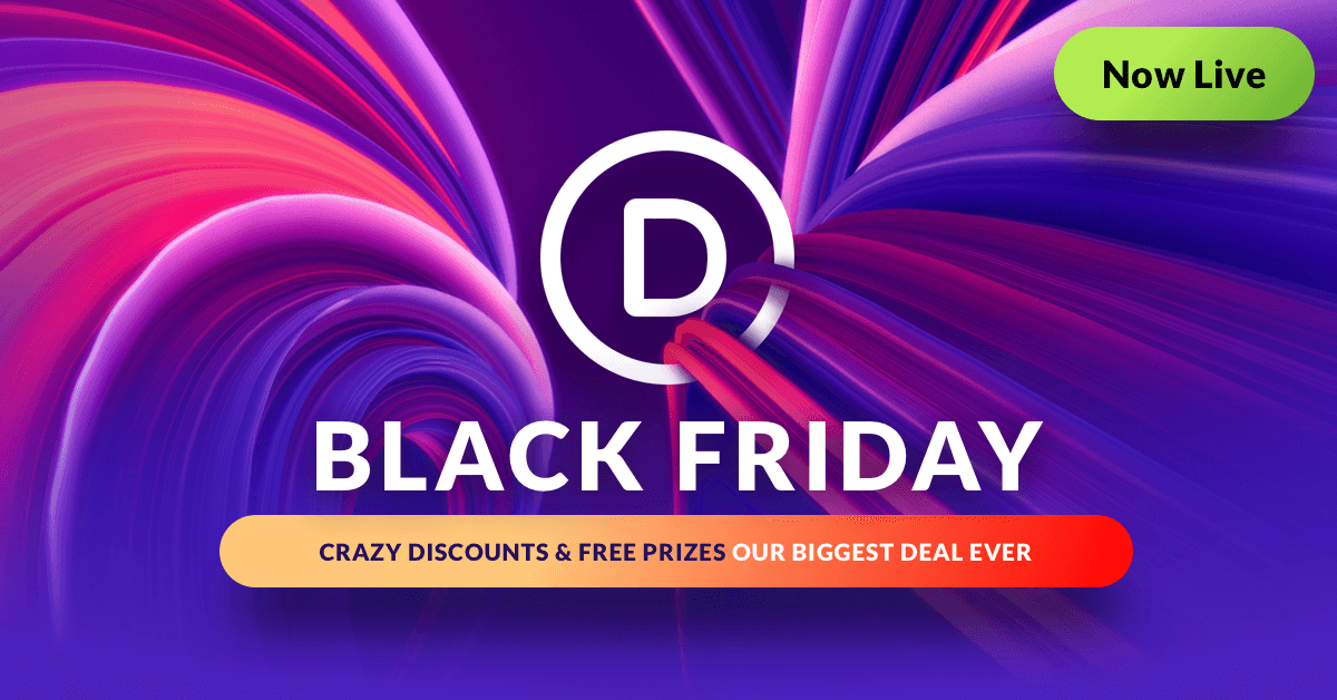 The Divi Black Friday Sale Starts Now!