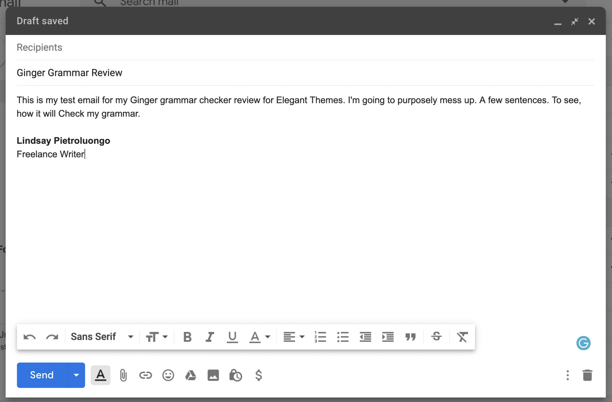 A Guide to Ginger Grammar for Bloggers