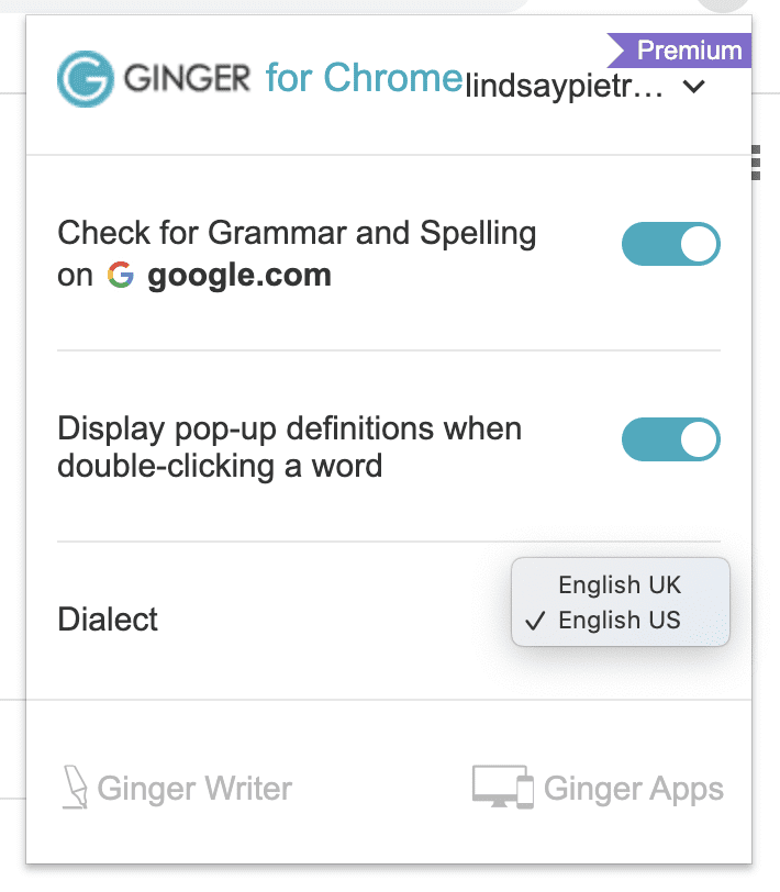 ginger grammar