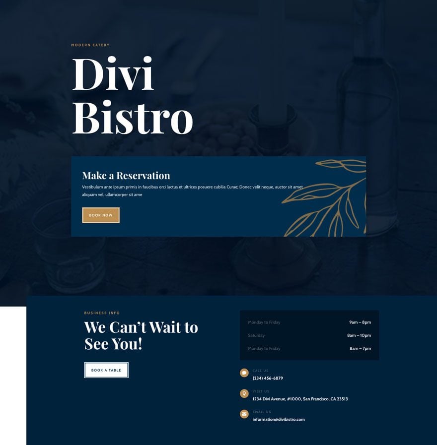 bistro layout pack